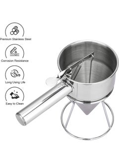 Cupcake Pancake Batter Maker Funnel Dispenser with Rack Stainless Steel Octopus Ball Tools Kitchen Accessories