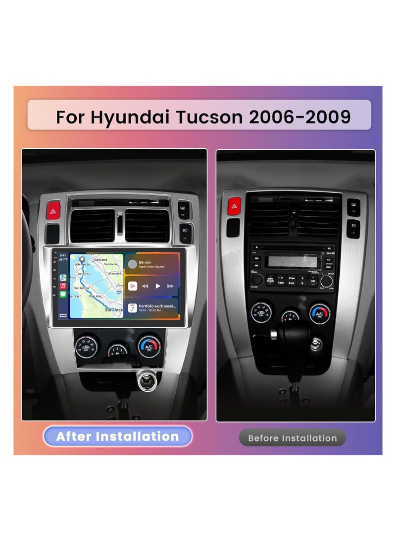 SHEZA STAR Android Car Stereo for Hyundai Tucson 2006-2009 2GB RAM 32GB ROM Support Carplay, Mirror Link Wi-Fi BT, Radio GPS Navigation, 10 Inch IPS Touch Screen with AHD Camera Included  - Image 2
