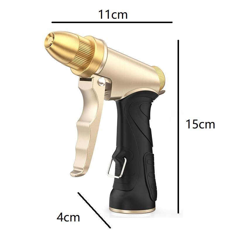 LEOTER High Pressure Water Nozzle with Adjustable Spray, Heavy Duty Metal Spray for Watering Plants, Car Washing, and Pet Showering (Metal Tape) - Image 2