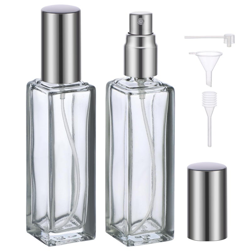 Segbeauty 20ml Refillable Perfume Bottle Travel, 2pcs Empty Glass Spray Bottles Atomizer, Mini Pocket Leakproof Fine Mist Sprayer for Perfume Cologne Dispenser Fragrance Container Set Travel Accessory - Image 1