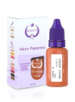 Eyebrow Pigment For Eyebrows Brows Micro pigments Microblading pigments PMU Machine Use Medical Grade No Mixing eyebrow pigment for shading For Professionals Only 15ml Orange Warmer