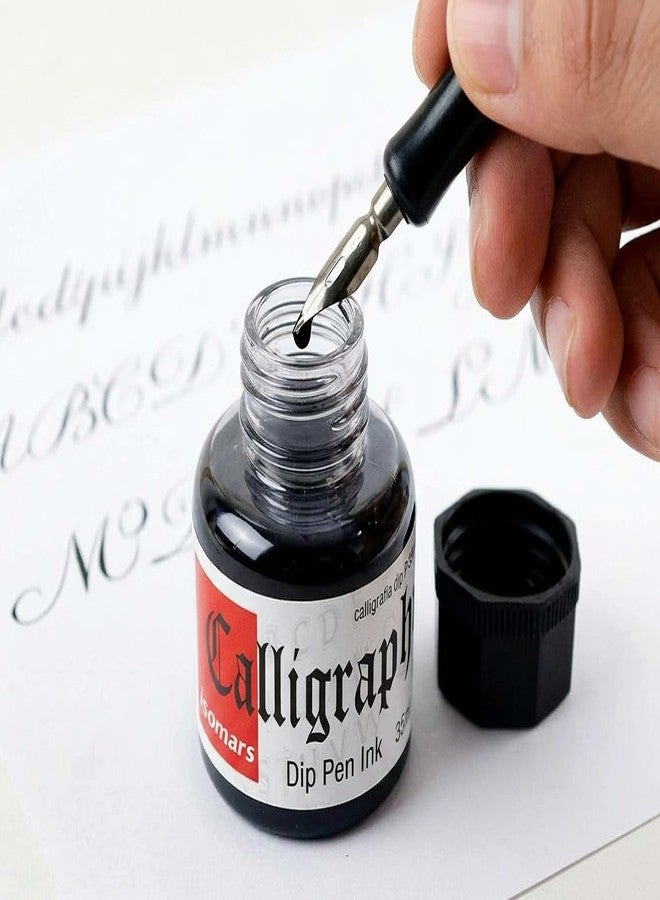 Isomars Calligraphy Ink Set of 10 Colors (35 ml Each) with Free Straight & Oblique Pen Holders | Pigmented Dip Pen Ink for Calligraphy, Drawing, Journaling, Sketching & Art Projects - Image 4