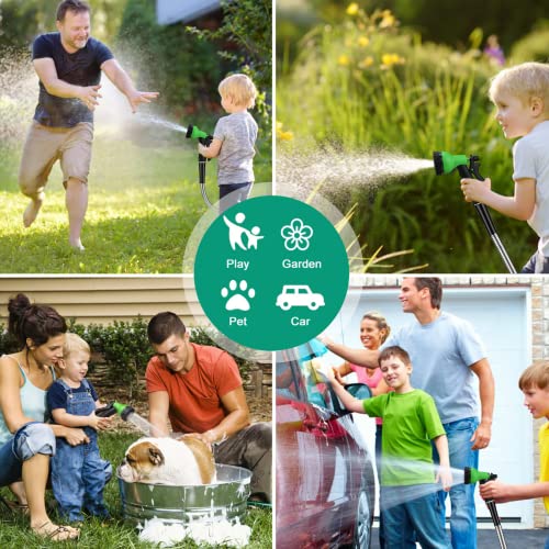 JAMIEWIN Metal Hose 50 FT, Garden Hose with 10 Function Sprayer Nozzle & Adjustable Nozzle, Garden Hose Rust Proof Kink Free & Tangle Free Flexible for Lawn, Car, RV, and Outdoor Watering - Image 4