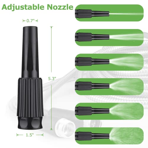 JAMIEWIN Metal Hose 50 FT, Garden Hose with 10 Function Sprayer Nozzle & Adjustable Nozzle, Garden Hose Rust Proof Kink Free & Tangle Free Flexible for Lawn, Car, RV, and Outdoor Watering - Image 5