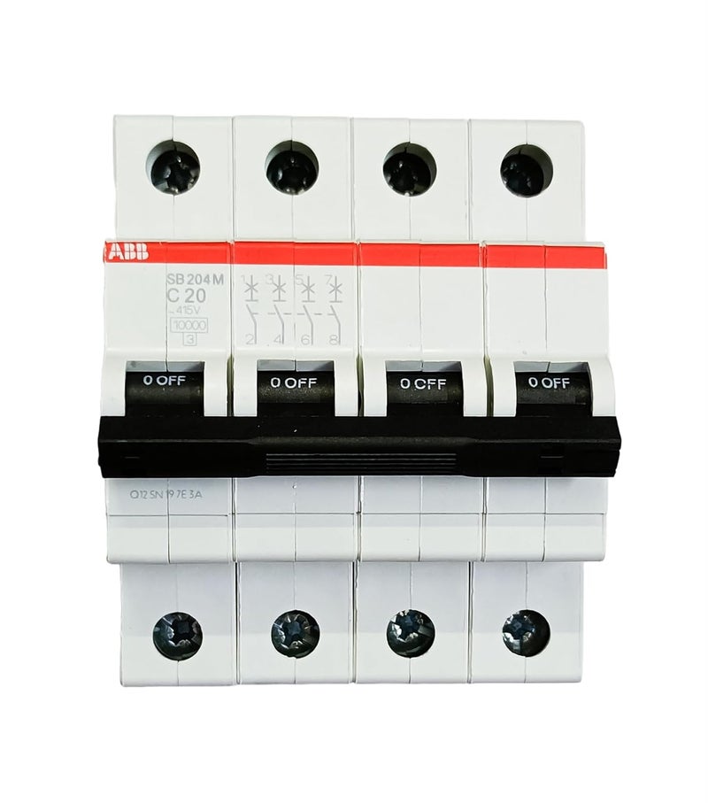 ABB AC MCB 4P 20A ABB MINIATURE CIRCUIT BREAKER  - Image 1