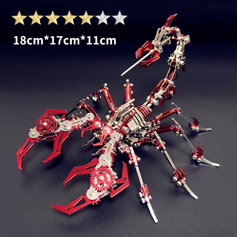 Steel Warcraft Red Scorpion Scorpion Metal Assembly Model Mechanical Assembly Creative Three-Dimensional Puzzle Difficulty Toys - Image 1