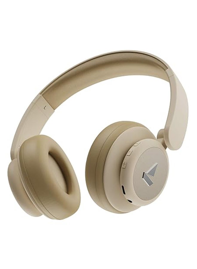 boAt Rockerz 450 Pro On Ear Headphones w/ 70 Hours Battery, 40Mm Drivers, Bluetooth v5.0, Padded Ear Cushions, Easy Access Controls and Voice Assistant Hazel Beige - Image 1