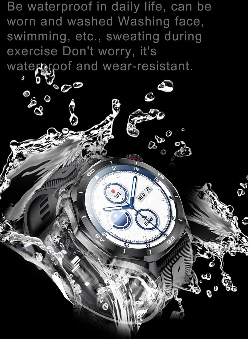 RollsTimi  Men's Smart Watch 1.52"HD Screen, Sports Management, Health Monitoring, IP67 Waterproof, Bluetooth Call, Smart Business Watch, RT-i129 Silver - Image 4