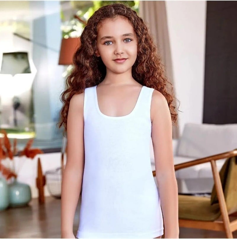 Berrak 2519 Girl Thick Strappy Undershirt 6 Pieces 