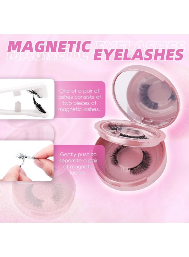 DMG TECH Reusable Magnetic Eyelashes Kit 2-Pairs - No Glue Needed, Natural Look for All Day - Image 5