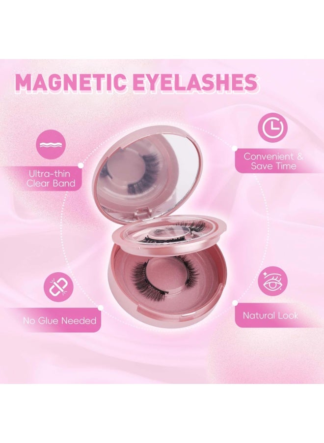 DMG TECH Reusable Magnetic Eyelashes Kit 2-Pairs - No Glue Needed, Natural Look for All Day - Image 3