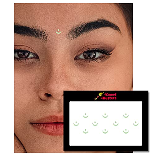 Comet Busters Moon Shaped Glow In The Dark Bindi (BIN1041)(11mm) - Image 3