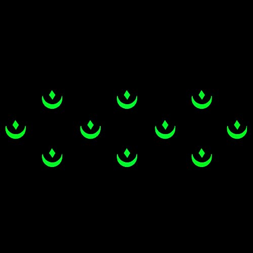 Comet Busters Moon Shaped Glow In The Dark Bindi (BIN1041)(11mm) - Image 2
