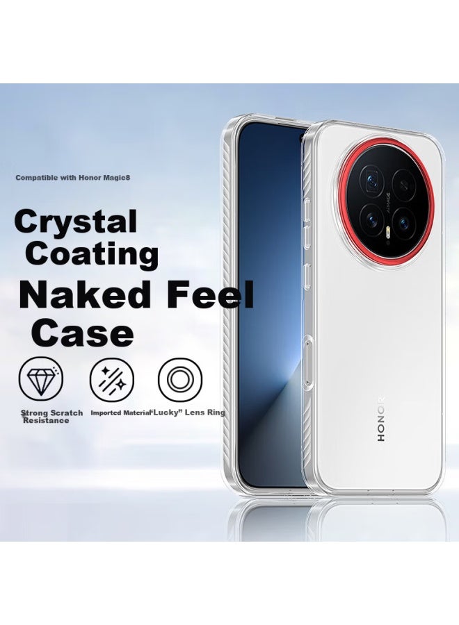 Purecolor Full-coverage Shockproof Ultra-thin Transparent Case For Honor Magic8, Minimalist Lens Protection, Uni