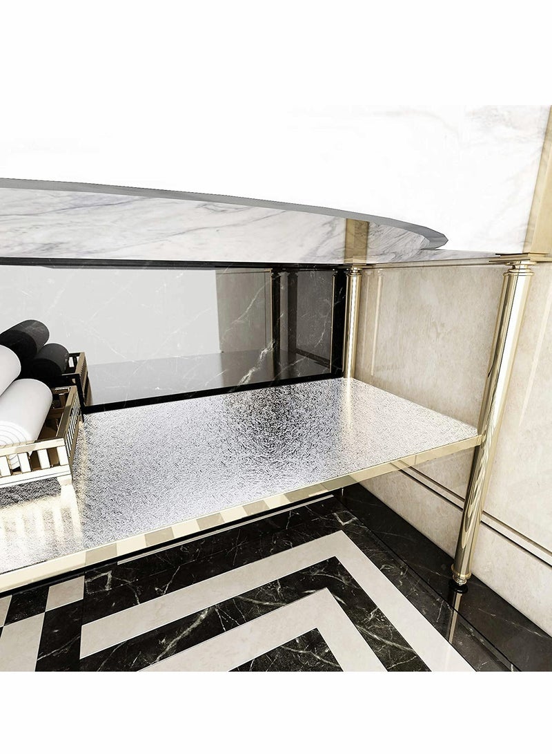 KASTWAVE 40×300cm Kitchen Backsplash Wallpaper Peel and Stick Aluminum Foil Contact Paper Self Adhesive Oil-Proof Heat Resistant Wall Sticker for Countertop Drawer Liner Shelf Liner - Image 5