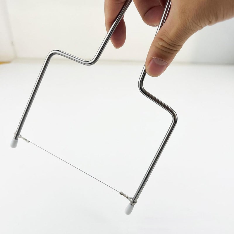 3pcs Stainless Steel Cheese Slicers and Butter Cutter Set Handheld Block Cheese Slicer Wire with Handles Multipurpose Kitchen Tool for Ham and Bread - Image 4