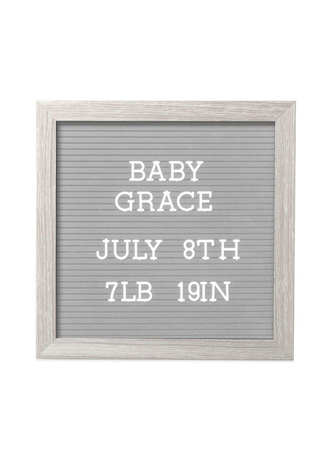 pearhead - 10" X 10" Letterboard, Rustic Nursery, Message Board, Milestone Or Baby Announcement Sign, Light Gray - Image 1