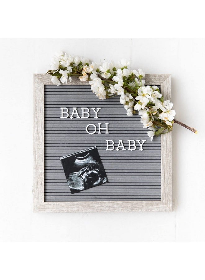 pearhead - 10" X 10" Letterboard, Rustic Nursery, Message Board, Milestone Or Baby Announcement Sign, Light Gray - Image 1