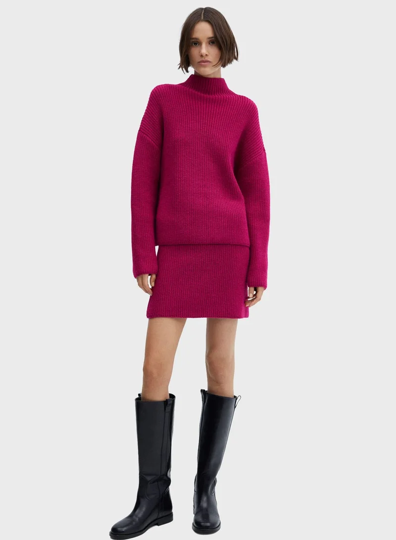 مانجو High Neck Knitted Sweater