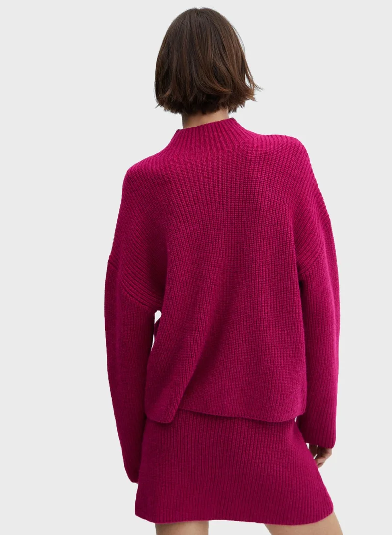 مانجو High Neck Knitted Sweater