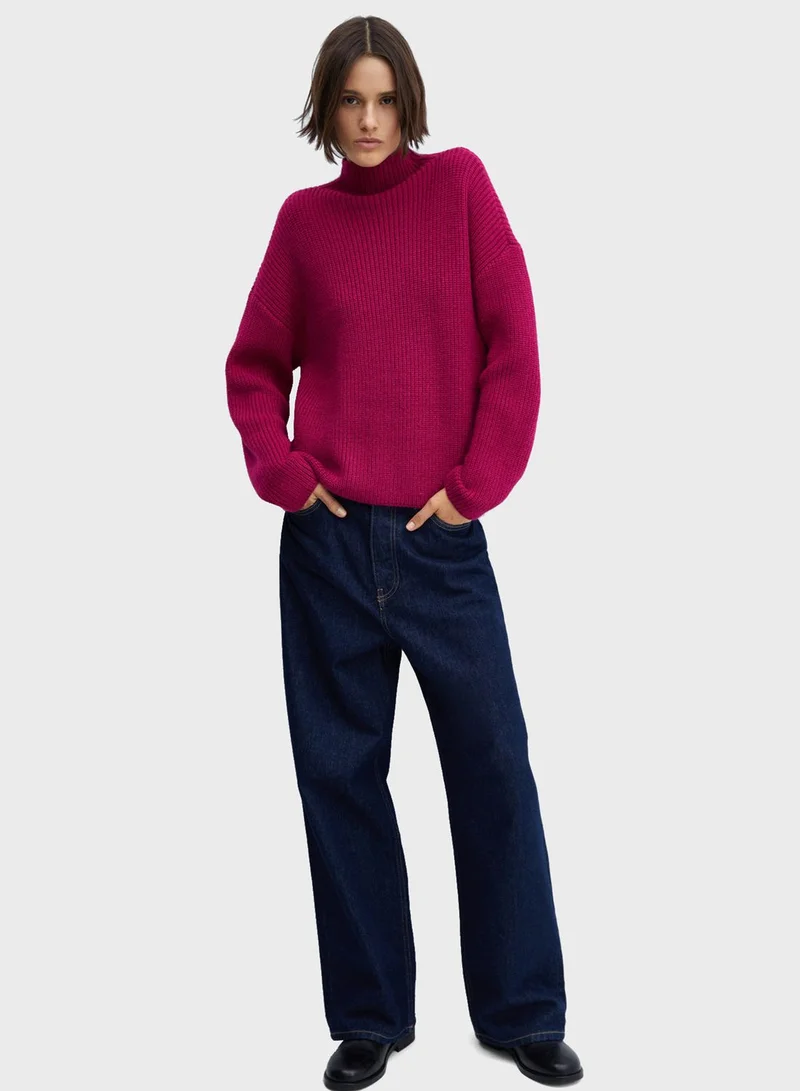 مانجو High Neck Knitted Sweater