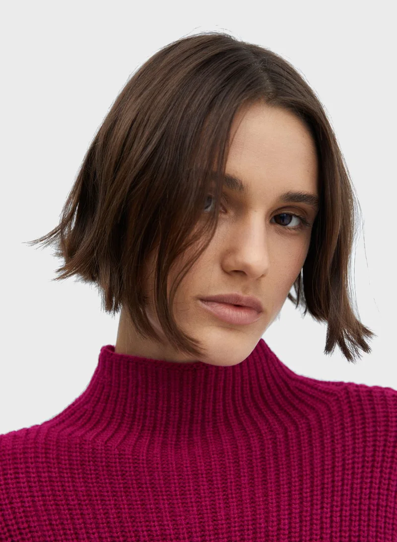 مانجو High Neck Knitted Sweater
