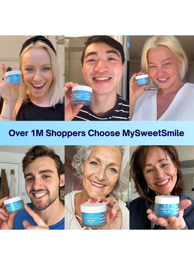 MySweetSmile Dentist-Approved Teeth Whitening Powder - IndyBest Award-Winner - Enamel-Safe & Sensitivity-Free - Cool Mint Flavour - Removes Years of Stains - 6 Month Teeth Whitener Supply - Image 3