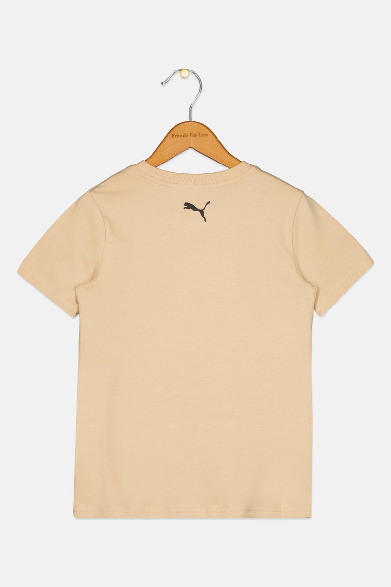 PUMA Kids Boy Short Sleeve Outdoor T-shirt, Beige - Image 2