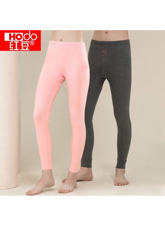 Hongdou Men's Pure Cotton Thermal Underwear, Comfortable Soft Elastic Breathable Single Autumn Pants, Dark Heather Gray - Image 2