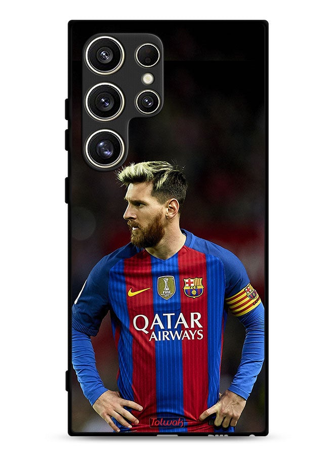 Tolwak Samsung Galaxy S24 Ultra 5G Protective Case Cover Messi Barcelona - Image 1