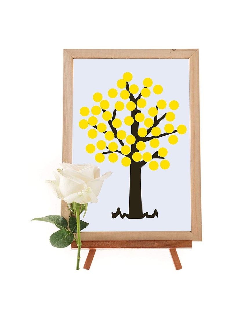 null - Yellow colored circular sticky stickers for writing letters and symbols, suitable for classrooms and offices, size 1 cm, 1050 pieces, yellow color printed from Up to Date Egypt 01222143812 - Image 1