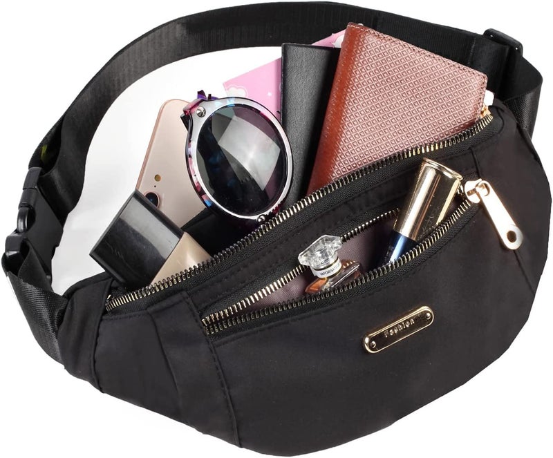 EVANCARY Fanny Pack Waist Pack for Women, Fashion Waist Bag with Adjustable Strap for Travel Sports Running black - Image 5