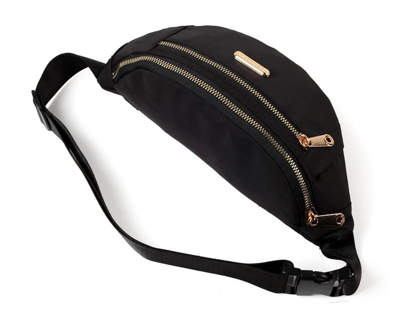 EVANCARY Fanny Pack Waist Pack for Women, Fashion Waist Bag with Adjustable Strap for Travel Sports Running black - Image 2