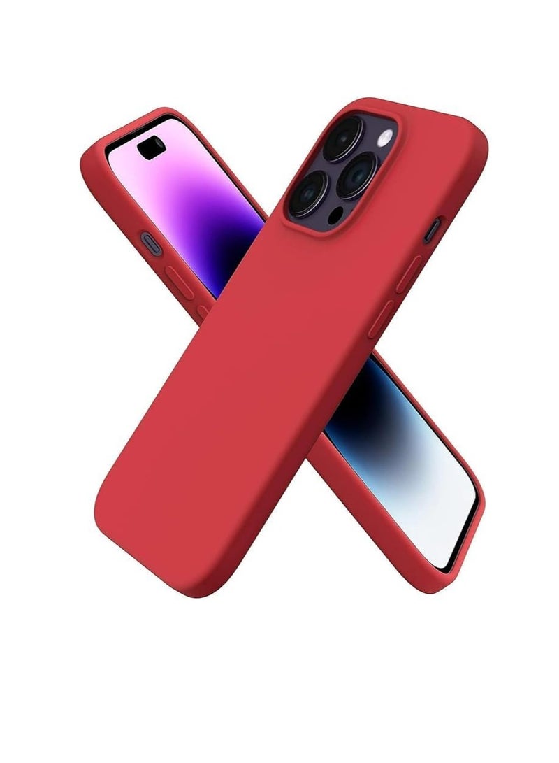 LEDIN iPhone 15 Pro Max Case, Liquid Silicone Phone Case for iPhone 15 Pro Max 6.7 Inch, Colorful Silky-Soft Protective Cover (Red) - Image 1