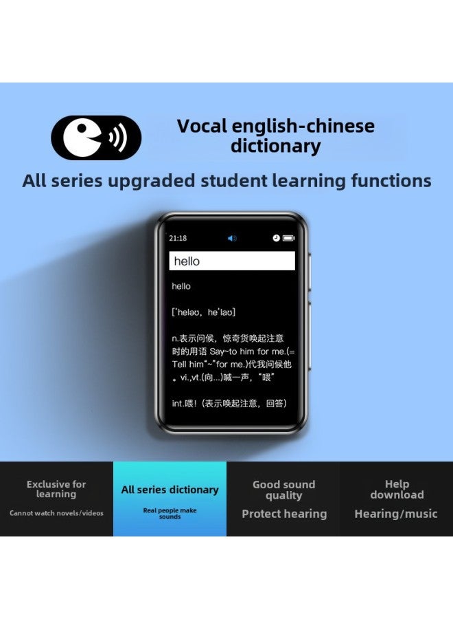 Bingjie Walkman Student Edition High-use Bluetooth English Listening Player Learning Artifact-Body Color:5.4-button Long Battery Life Version/bluetooth 6.0 [free Bluetooth Wireless Headset/luxury Gift Bag]-Memory Capacity:8gb [already Downloaded (high School) Single Textbook Synchronized + Vocabulary + Music] - [student  - Image 4