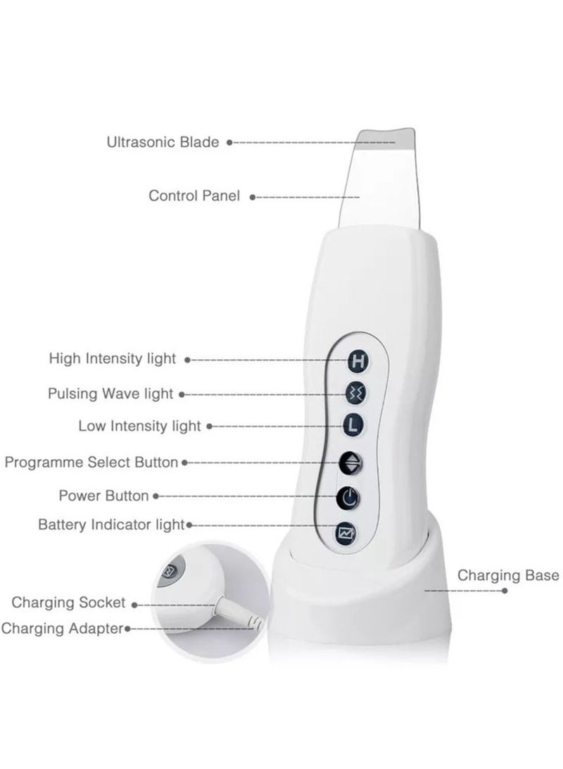 Calla Ultrasonic Facial Skin Scrubber Blackhead Remover USB Charger Pore Cleanser and Lifting Tool - Image 4