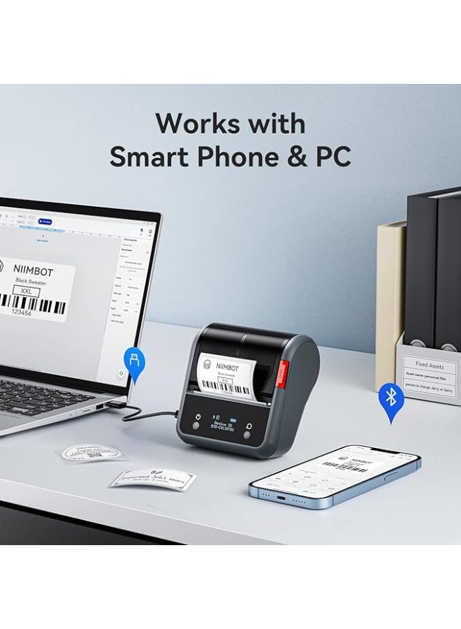 NIIMBOT B3S Thermal Label Maker Machine, Inkless Label Printer with 20-75mm Print Width, Portable Bluetooth Thermal Label Maker with 1 Roll 70*40mm White Tape, Great for Clothing, Barcode, Supermarket, Retail Store and Home Printing Barcodes & Small Business - Image 3