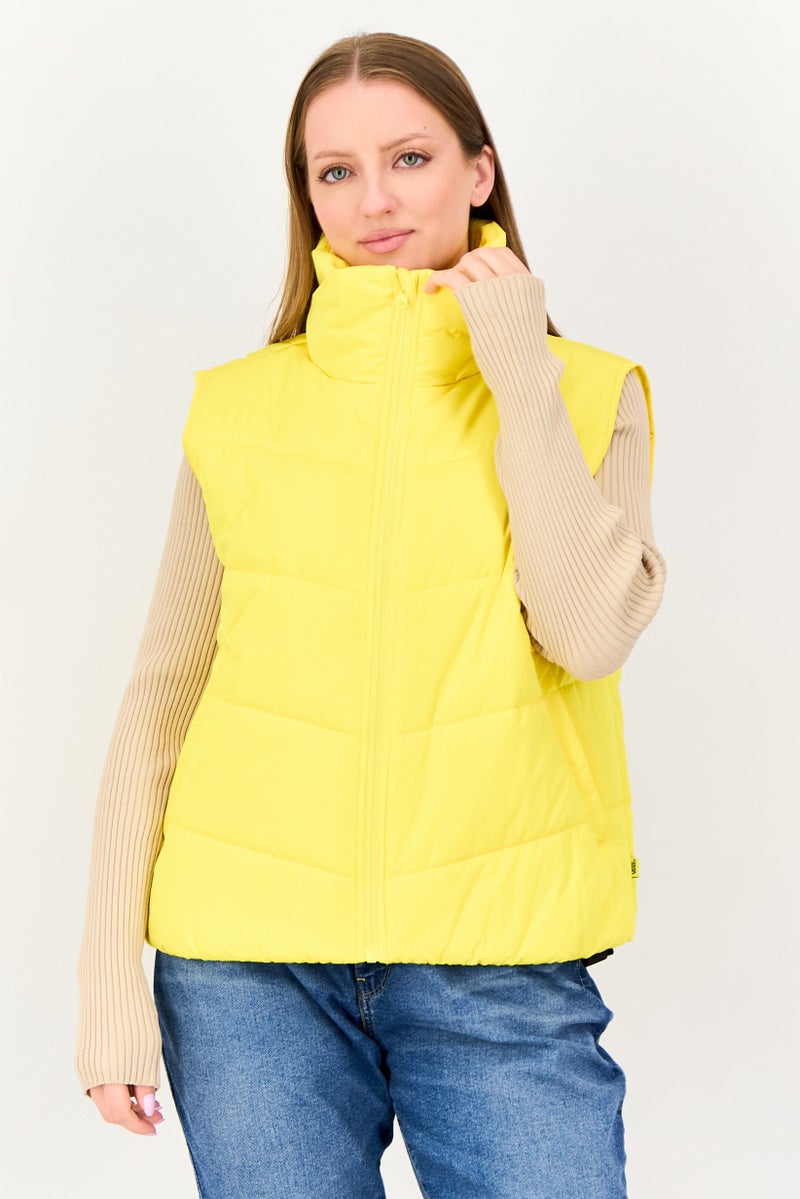 VANS سترة نسائية مبطنة من تيرا واك × فانس، صفراء - Image 1