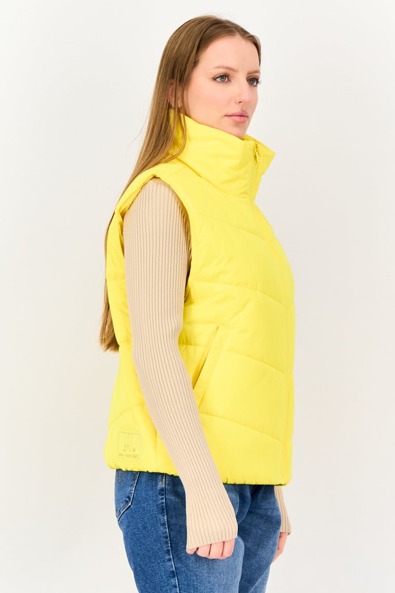 VANS سترة نسائية مبطنة من تيرا واك × فانس، صفراء - Image 3