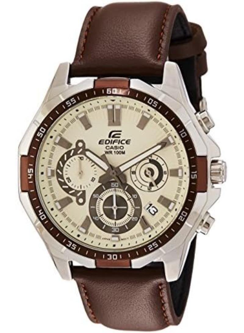 Casio Dress Watch For Men Analog Leather - EFR-554L-7AV