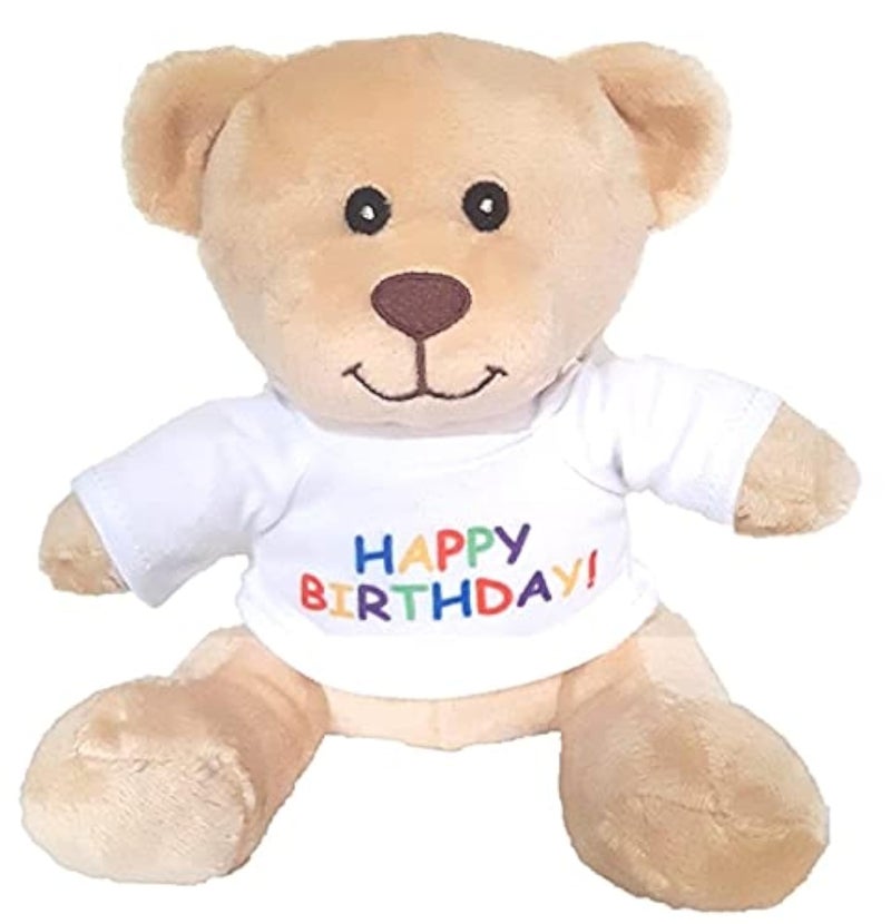 HugaBooBoo Happy Birthday Small Plush Teddy Bear from Super Cute 6 Inch Plush Teddy Bear with Happy Birthday Message TShirt Great for Gift Gift Basket Party Favor - Image 2