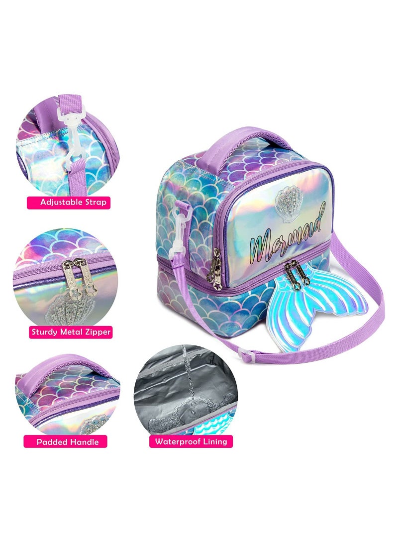 Eazy Kids Bottle/Lunch Bag-Mermaid Purple - Image 3