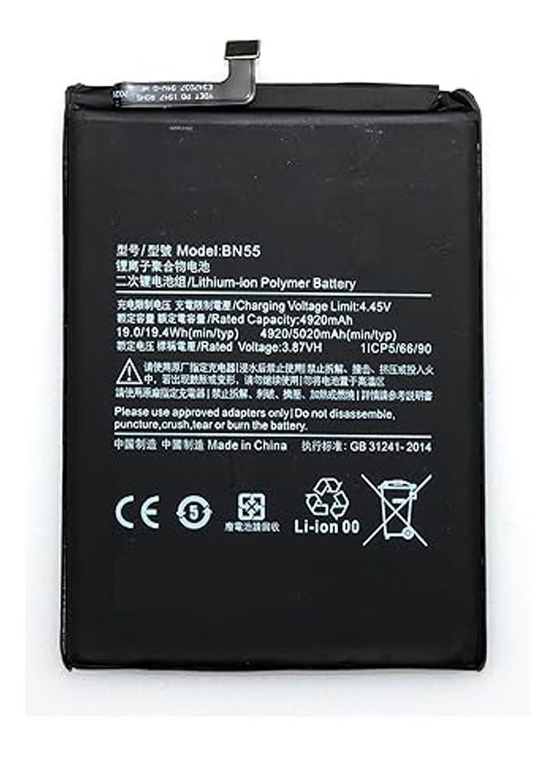 Generic - Redmi Note 9S Battery 5020mAh BN-55 BN55 BN 55 Battery - Image 1