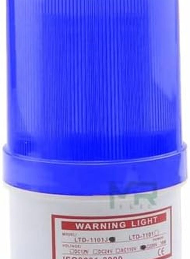 Blue 12V LED Strobe Alarm Warning Light With Strong Magnetic Base Rotating Siren - Image 1