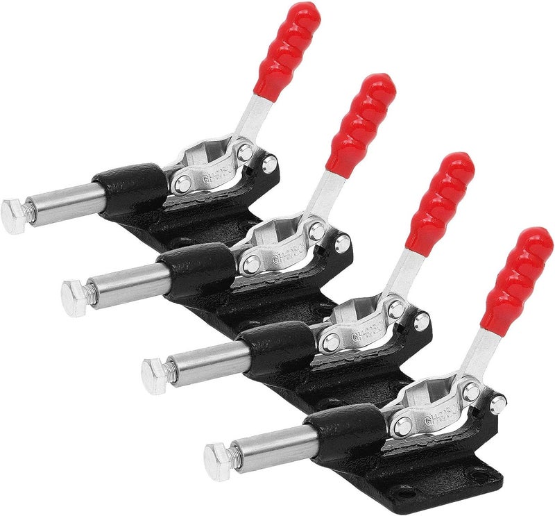 FengWu 4 PCS Push Pull Adjustable Toggle Clamp, Quick Release Hand Tool for Woodworking, 500Lbs Holding Capacity Toggle Latch, GH-305C Stroke Clamp for Welding, 32MM - Image 1