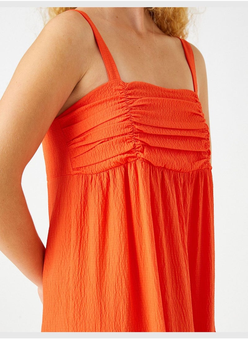KOTON Strappy Midi Dress Drape Detail  - Image 5