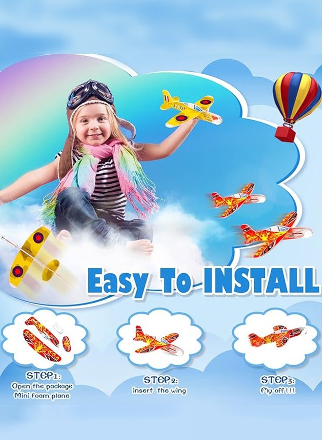 50 Pcs Foam Gliders Planes Toys for Kids, Paper Airplane, Party Favors Goodie Bag Stuffers, Outdoor Flying Toys, Bulk for Classroom Prizes Boys and Girls  - Image 3