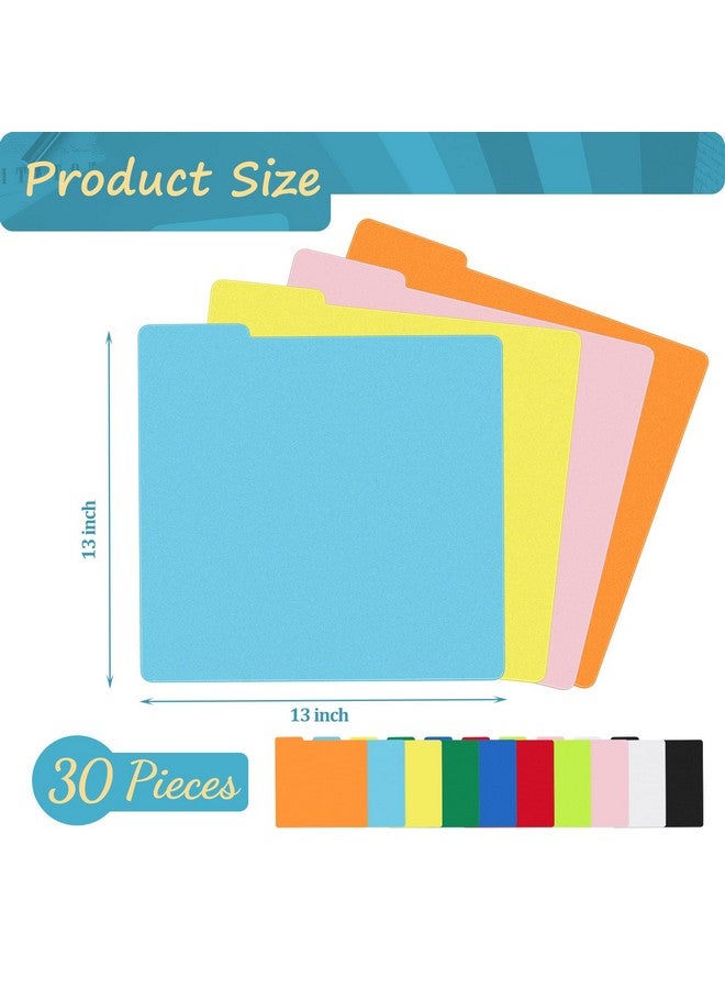 Lewtemi 30 Pcs Vinyl Record Dividers Lp Record Dividers Plastic Album Record Dividers Bulk Multicolor Vinyl Separators With Tabs For 33 Rpm, 13 X 13 Inches  - Image 2