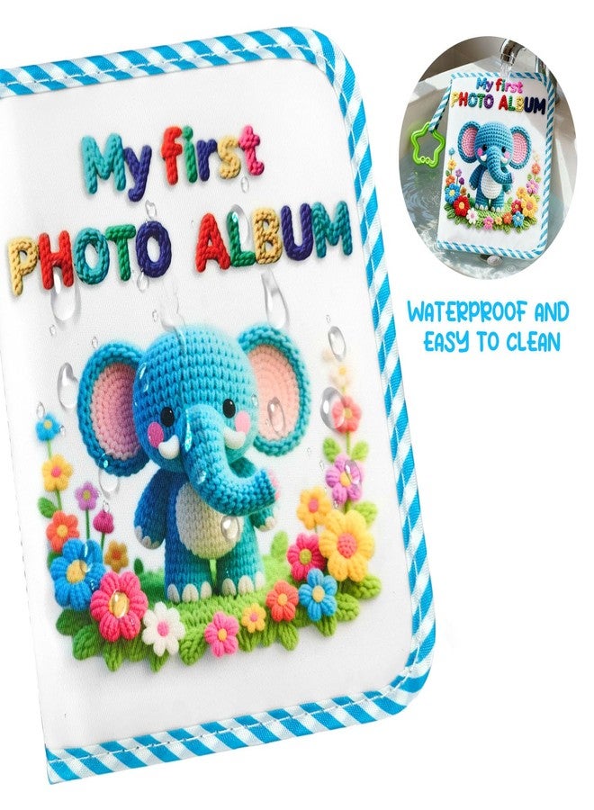 Jenlan Elephant Baby Photo Album - My First Family Album Book Holds 17 4x6 Photos | Soft Cloth Baby Memory Book for Newborn Toddlers, Baby Shower Birthday Gifts, Keepsake for First Year Milestones - Image 3