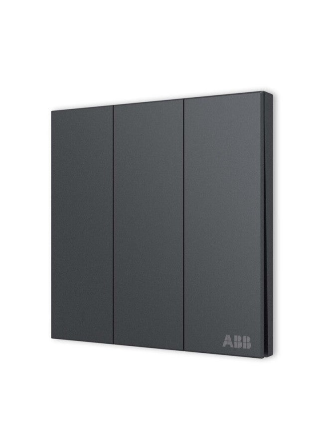 ABB لوحة مفاتيح ومآخذ ABB، مفتاح ثلاثي التحكم مزدوج، سلسلة يينغتشي، رمادي، Ca107-mg - Image 2